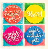 Happy Valentines Set of 4 Embossers Stamps for Fondant, Icing, Cupcake, Cake, Cookie, Biscuits, Decoration set_3