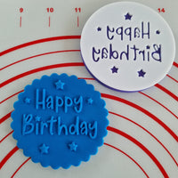 Birthday Outbosser Stamp for Fondant, Icing, Cupcake, Cake, Biscuits, Decoration