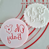 Baby Shower Outbosser Stamp for Fondant, Icing, Cupcake, Cake, Biscuits, Decoration