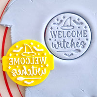 Welcome Witches - Halloween Embosser Stamp for Fondant, Icing, Cupcake, Cake, Biscuits, Decoration