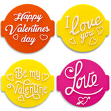 Happy Valentines Set of 4 Embossers Stamps for Fondant, Icing, Cupcake, Cake, Cookie, Biscuits, Decoration set_2
