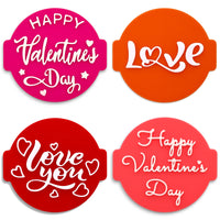 Happy Valentines Set of 4 Embossers Stamps for Fondant, Icing, Cupcake, Cake, Cookie, Biscuits, Decoration set_3