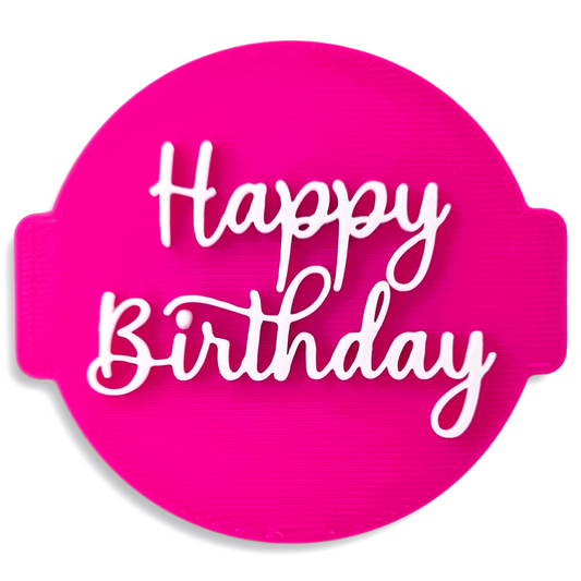 Happy Birthday Embosser Stamp for Fondant, Icing, Cupcake, Cake, Biscuits, Decoration