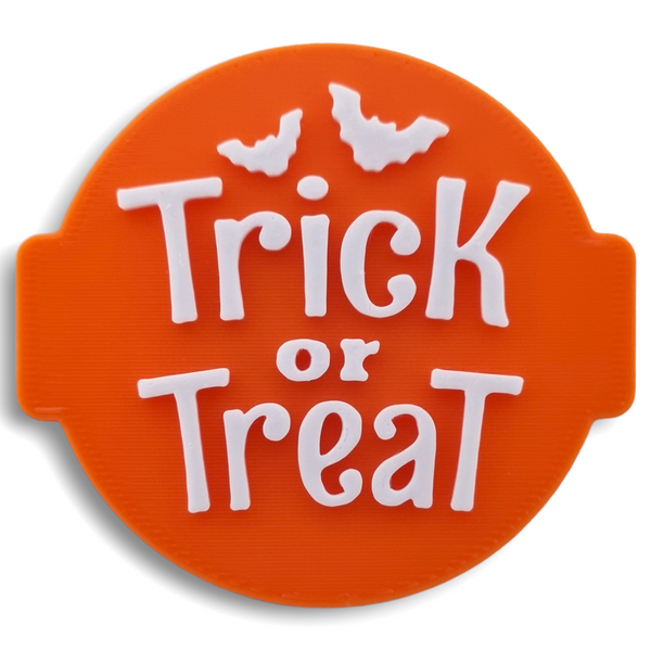 Trick or Treat and Bats - Halloween Embosser Stamp for Fondant, Icing, Cupcake, Cake, Biscuits, Decoration