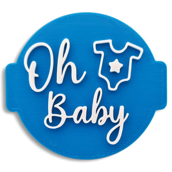 Oh Baby - Baby Shower Embosser Stamp for Fondant, Icing, Cupcake, Cake, Biscuits, Decoration