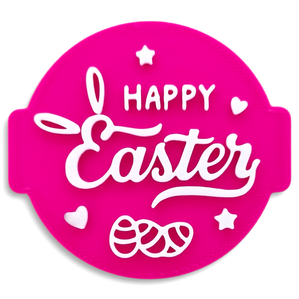 Happy Easter and Eggs Embosser Stamp for Fondant, Icing, Cupcake, Cake, Biscuits, Decoration
