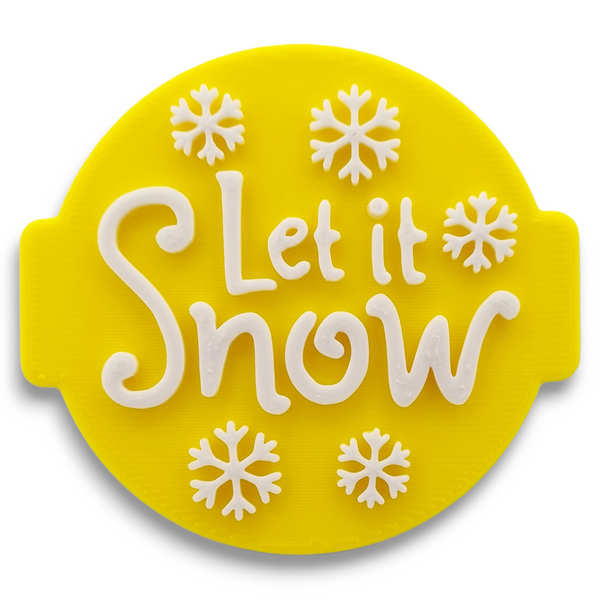 Let it Snow - Christmas Embosser Stamp for Fondant, Icing, Cupcake, Cake, Biscuits, Decoration
