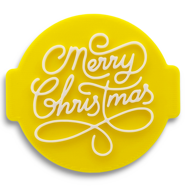 Merry Christmas Embosser Stamp for Fondant, Icing, Cupcake, Cake, Biscuits, Decoration