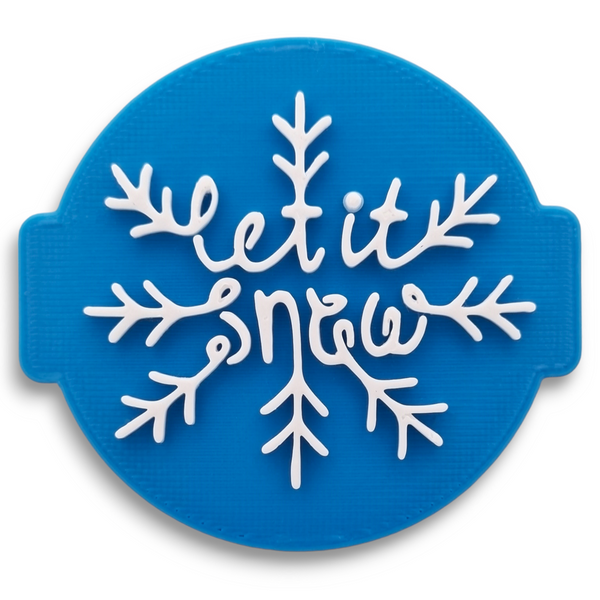 Let it Snow - Christmas Embosser Stamp for Fondant, Icing, Cupcake, Cake, Biscuits, Decoration