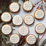 Merry Christmas Embosser Stamp for Fondant, Icing, Cupcake, Cake, Biscuits, Decoration