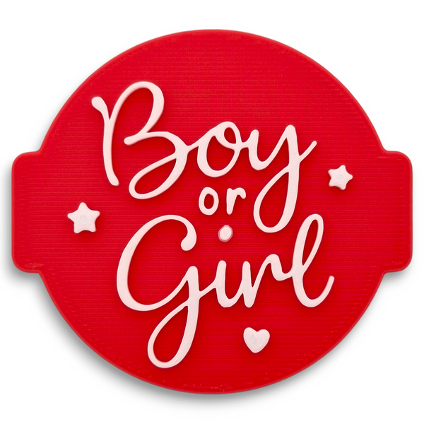 Boy or Girl - Baby Shower Embosser Stamp for Fondant, Icing, Cupcake, Cake, Biscuits, Decoration