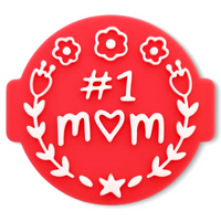 #1 Mum - Mother's Day Embosser Stamp for Fondant, Icing, Cupcake, Cake, Biscuits, Decoration