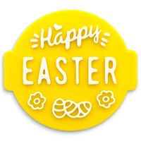 Happy Easter and Eggs Embosser Stamp for Fondant, Icing, Cupcake, Cake, Biscuits, Decoration