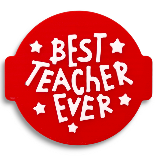 Best Teacher Ever Embosser Stamp for Fondant, Icing, Cupcake, Cake, Biscuits, Decoration