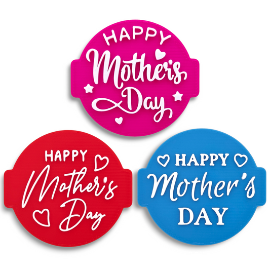 Mother's Day Set of 3 Embossers Stamps for Fondant, Icing, Cupcake, Cake, Biscuits, Decoration