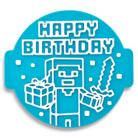 Happy Birthday - BlockStyle Embosser Stamp for Fondant, Icing, Cupcake, Cake, Biscuits, Decoration