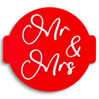 Mr and Mrs - Weeding Embosser Stamp for Fondant, Icing, Cupcake, Cake, Biscuits, Decoration
