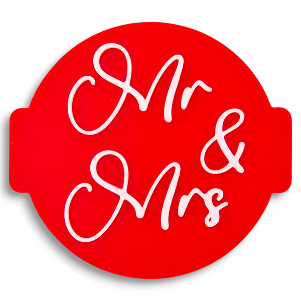 Mr and Mrs - Weeding Embosser Stamp for Fondant, Icing, Cupcake, Cake, Biscuits, Decoration