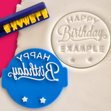 Happy Birthday - Personalized DIY Embosser Stamp for Fondant, Icing, Cupcake, Cake, Biscuits, Decoration