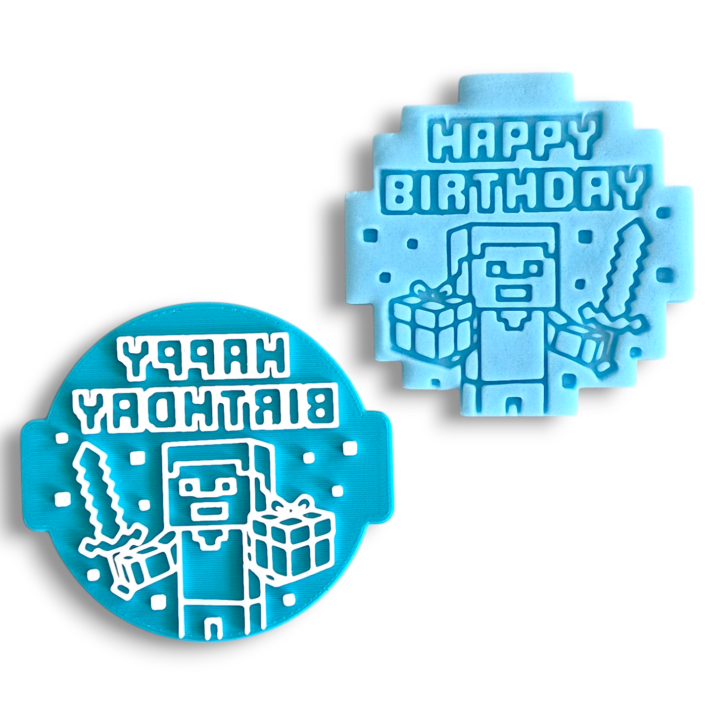 Happy Birthday - BlockStyle Embosser Stamp for Fondant, Icing, Cupcake, Cake, Biscuits, Decoration