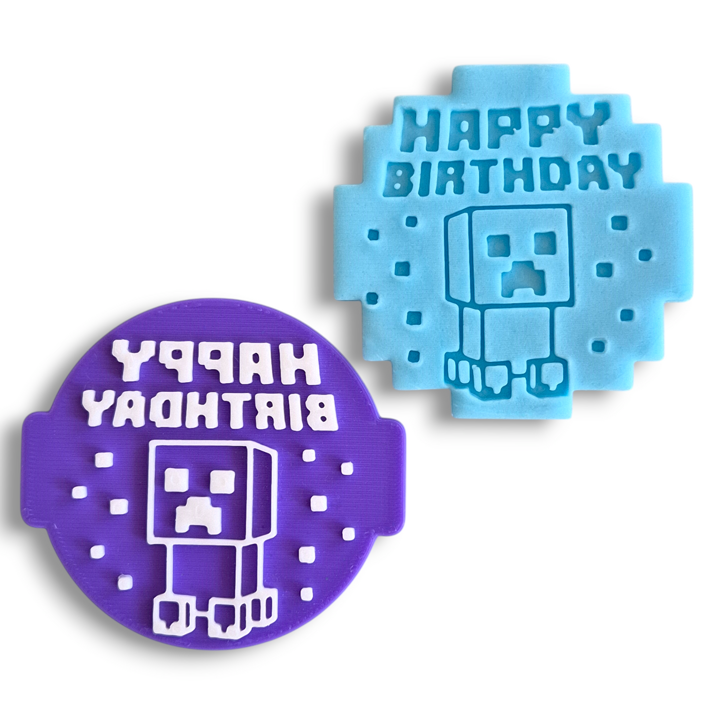 Happy Birthday - BlockStyle Embosser Stamp for Fondant, Icing, Cupcake, Cake, Biscuits, Decoration