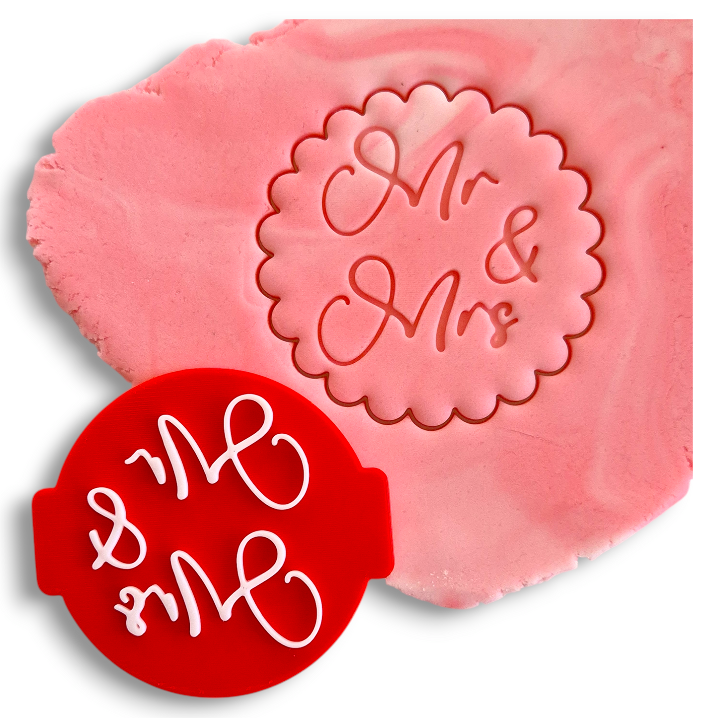 Mr and Mrs - Weeding Embosser Stamp for Fondant, Icing, Cupcake, Cake, Biscuits, Decoration
