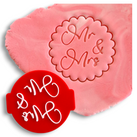 Mr and Mrs - Weeding Embosser Stamp for Fondant, Icing, Cupcake, Cake, Biscuits, Decoration