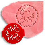 Mr and Mrs - Weeding Embosser Stamp for Fondant, Icing, Cupcake, Cake, Biscuits, Decoration