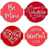 Happy Valentines Set of 4 Embossers Stamps for Fondant, Icing, Cupcake, Cake, Cookie, Biscuits, Decoration set_6