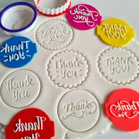 Thank You Embosser Stamp for Fondant, Icing, Cupcake, Cake, Biscuits, Decoration