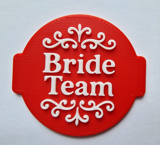 Bride Team - Weeding Embosser Stamp for Fondant, Icing, Cupcake, Cake, Biscuits, Decoration