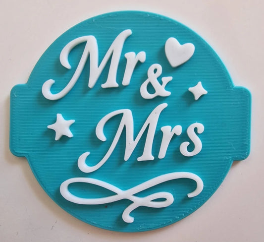 Mr&Mrs - Weeding Embosser Stamp for Fondant, Icing, Cupcake, Cake, Biscuits, Decoration