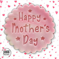 Happy Mother's Day and Stars Embosser Stamp for Fondant, Icing, Cupcake, Cake, Biscuits, Decoration