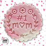 #1 Mum - Mother's Day Embosser Stamp for Fondant, Icing, Cupcake, Cake, Biscuits, Decoration