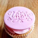 Love You and Hearts Embosser Stamp for Fondant, Icing, Cupcake, Cake, Biscuits, Decoration