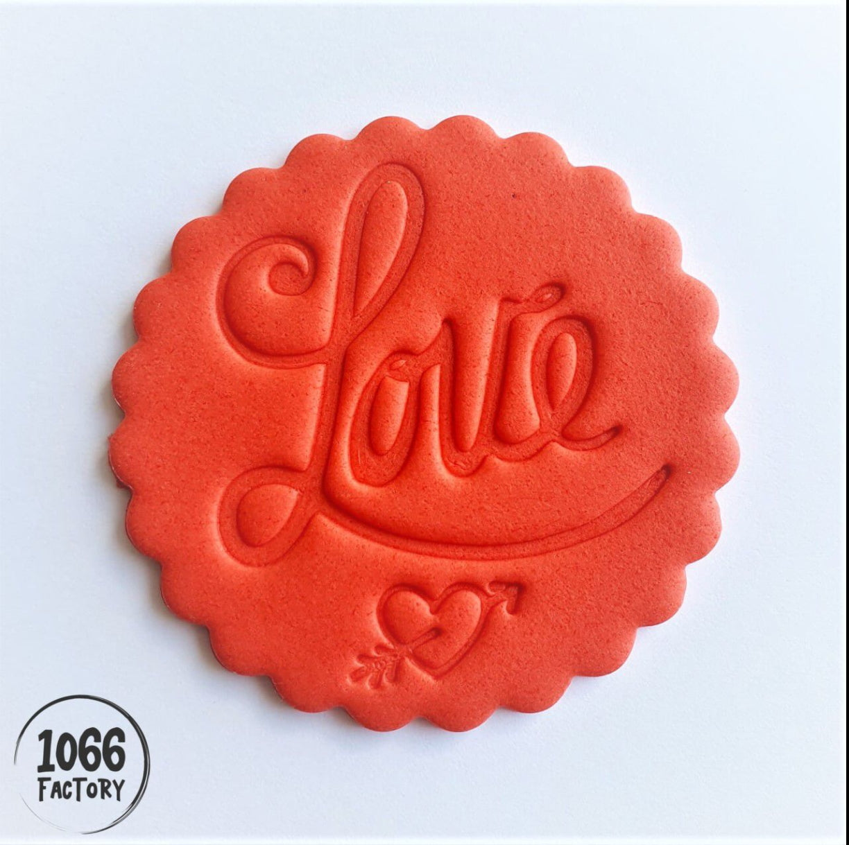 Love and Hart Embosser Stamp for Fondant, Icing, Cupcake, Cake, Biscuits, Decoration