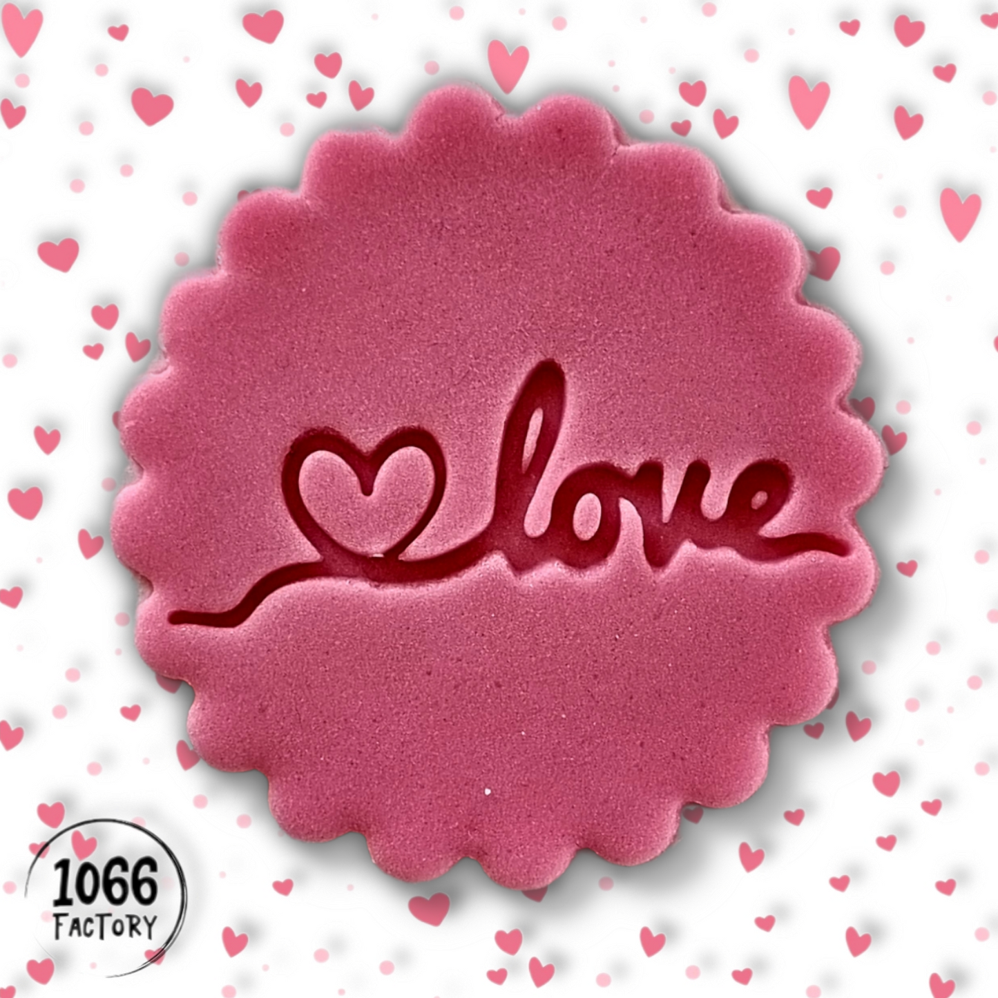 Love and Hart Embosser Stamp for Fondant, Icing, Cupcake, Cake, Biscuits, Decoration