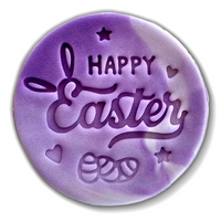 Happy Easter and Eggs Embosser Stamp for Fondant, Icing, Cupcake, Cake, Biscuits, Decoration