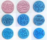 Father's Day Embosser Stamp for Fondant, Icing, Cupcake, Cake, Biscuits, Decoration