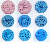 Happy Father's Day Embosser Stamp for Fondant, Icing, Cupcake, Cake, Biscuits, Decoration
